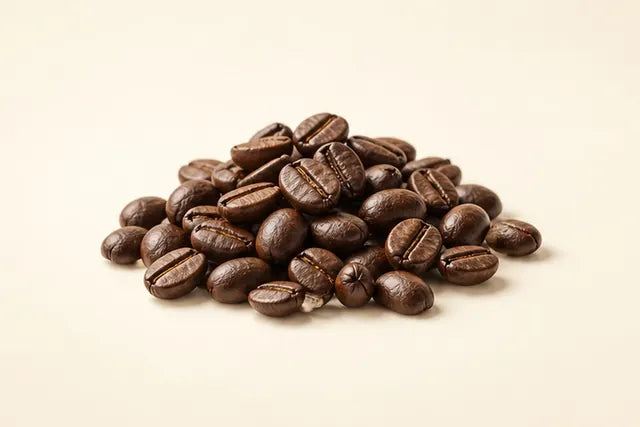 Grãos de café torrados